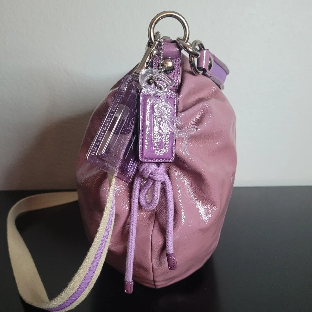 Coach Poppy Patent Leather Jazzy Convertible Shoulder Bag/ Crossbody Bag - Picture 8 of 16